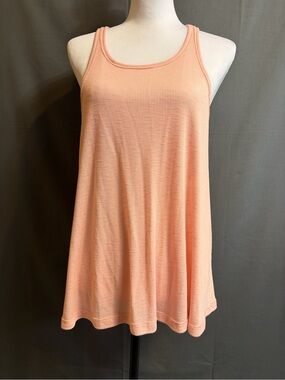 Free People Boho Minimalist Ribbed Tank Flowy Peach Capsule Basic Size L